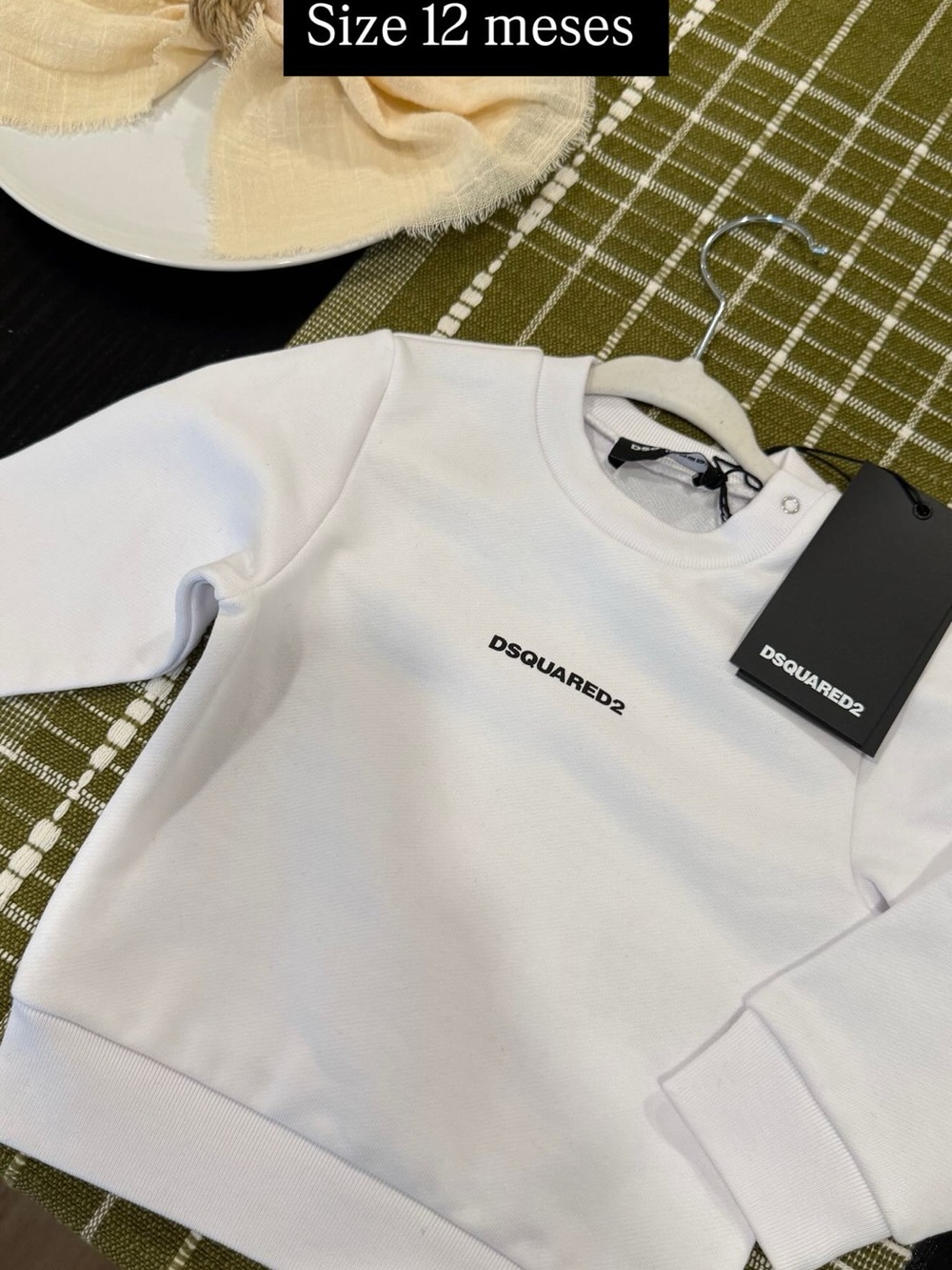 DSQUARED2 White Logo Baby Sweatshirt